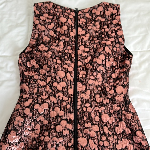 Alice + Olivia Metallic Jacquard Bateau Black Copper Rose Gold Mini Dres… - Picture 5 of 13